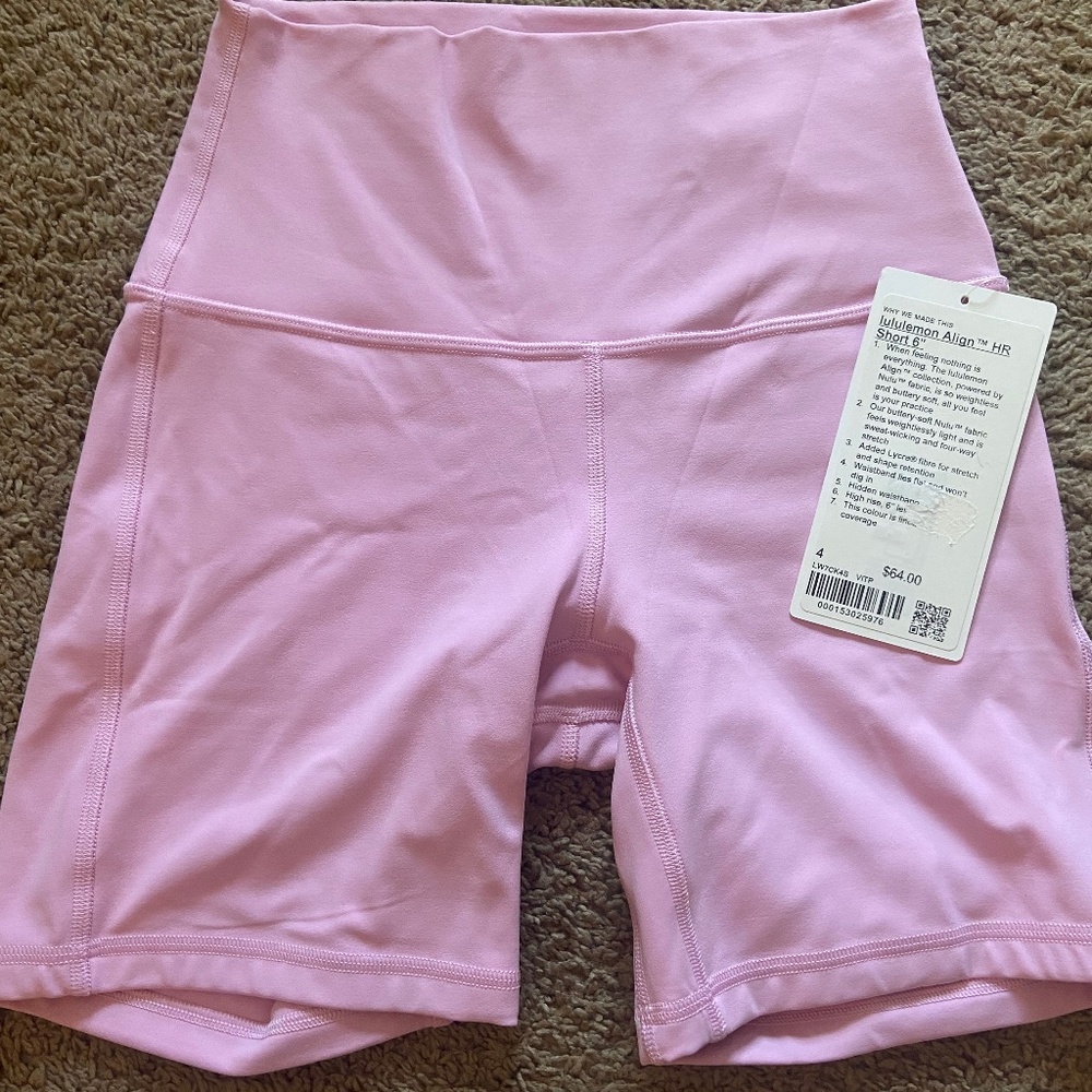 LULULEMON VITA PINK SHORTS SIZE 4